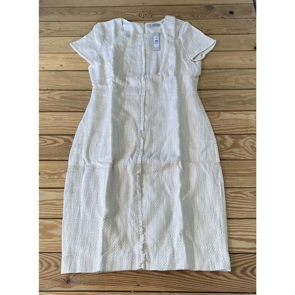 NWT DE Collection Frayed Edge Dress Size Large Women’s Egret MSRP $49.99 - Picture 1 of 6